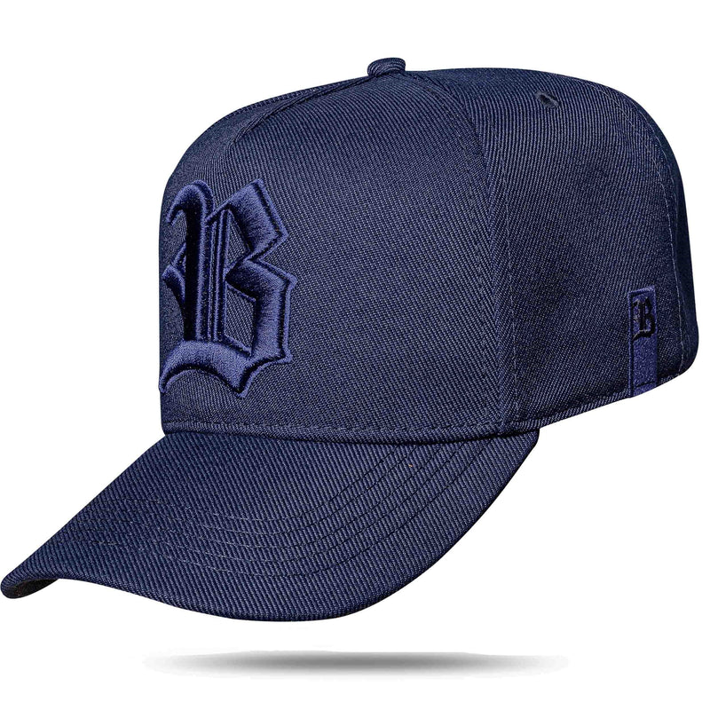 Boné Snapback Azul Marinho Alto Relevo