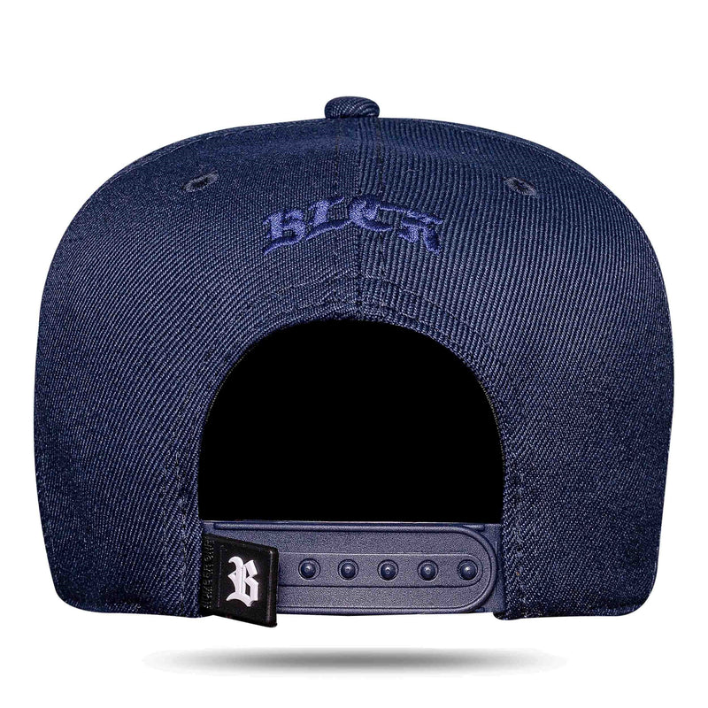 Boné Snapback Azul Marinho Alto Relevo