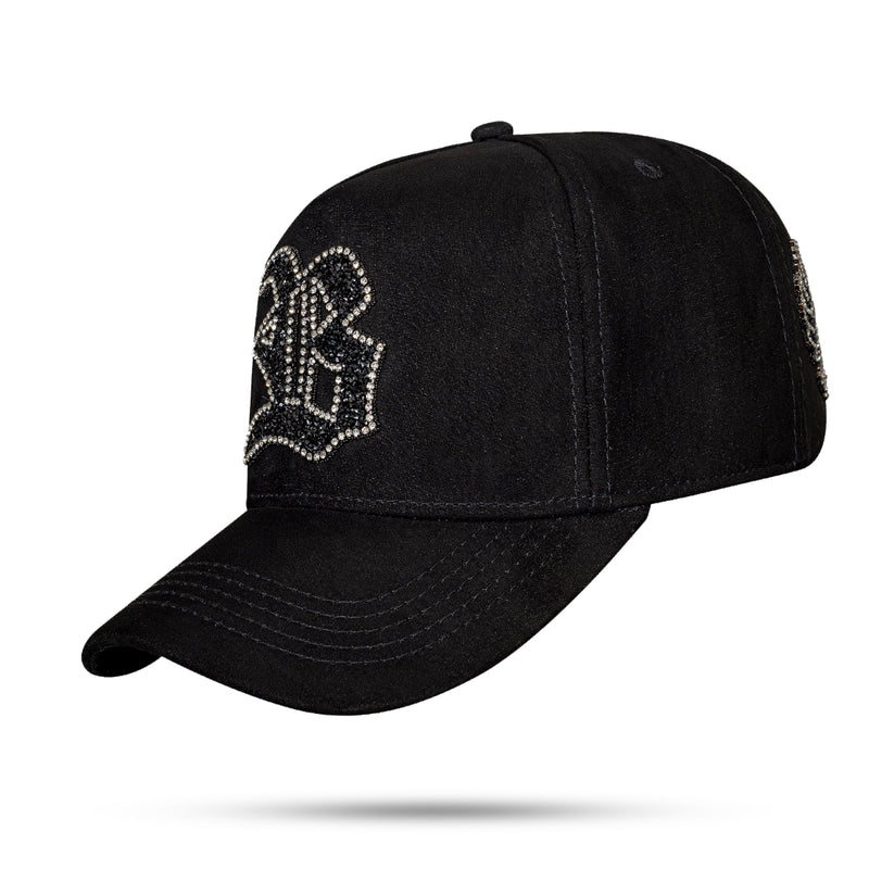 Boné Preto Snapback Suede Wings Limited Stone