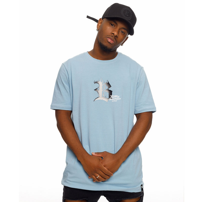 Camiseta Azul BLCK Born Raised In Flame