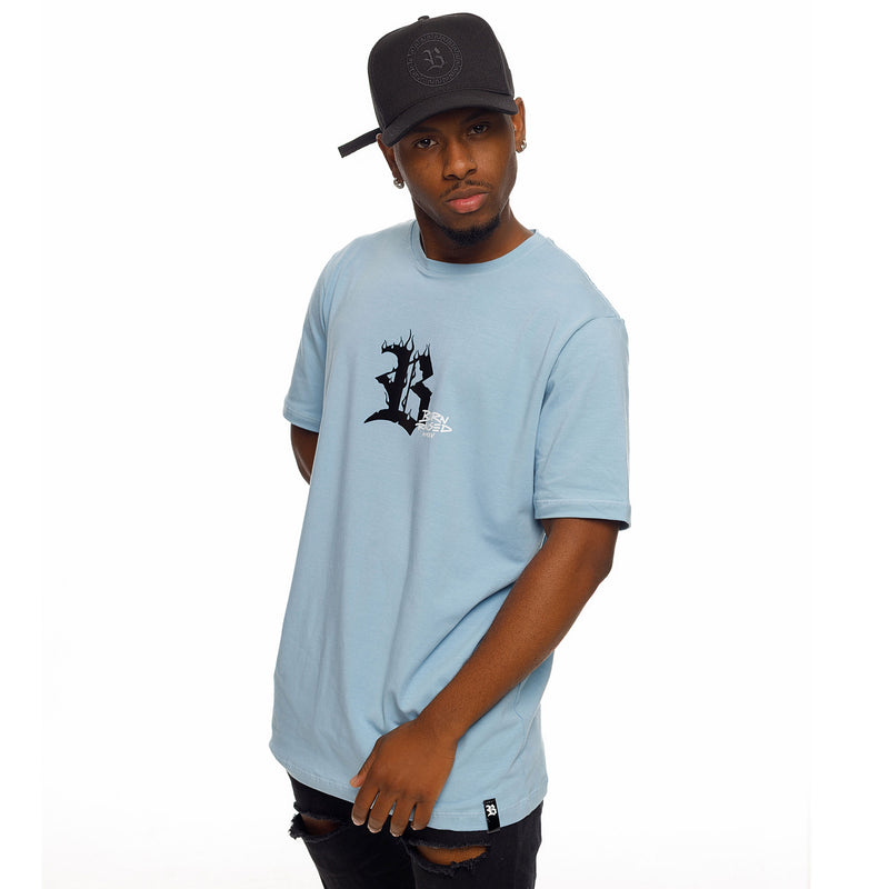 Camiseta Azul BLCK Born Raised In Flame