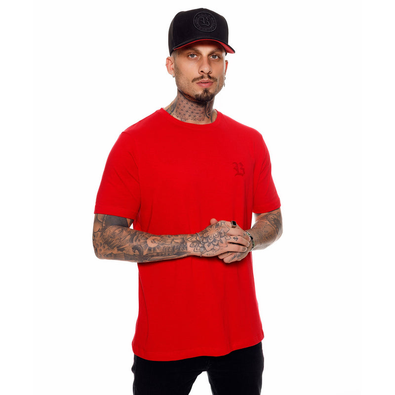Camiseta Vermelha Logo Transparente