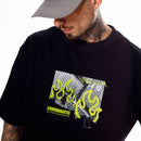Camiseta Oversized Preta Fire Coordinates
