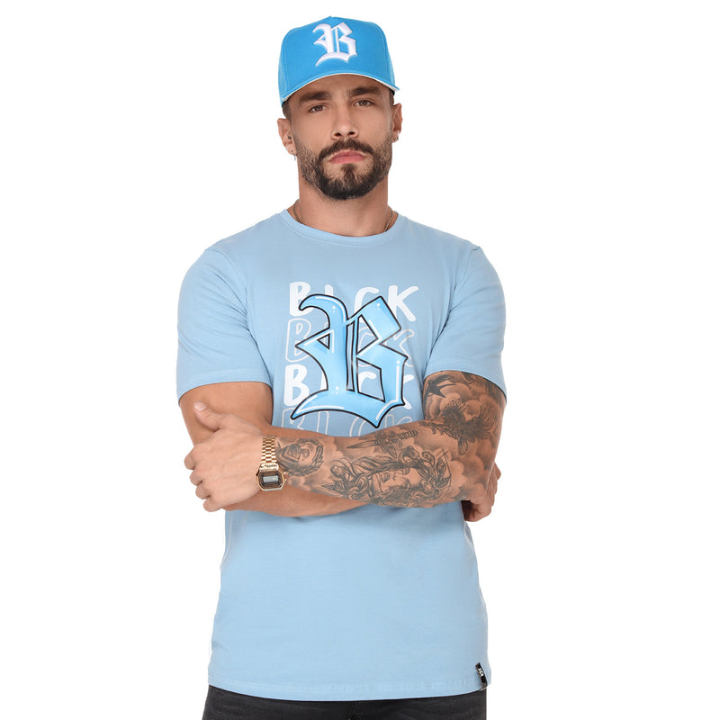 Camiseta Azul Logo B Azul