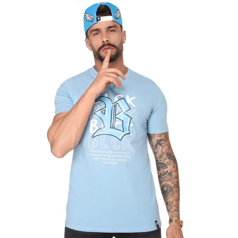 Camiseta Azul Logo B Azul