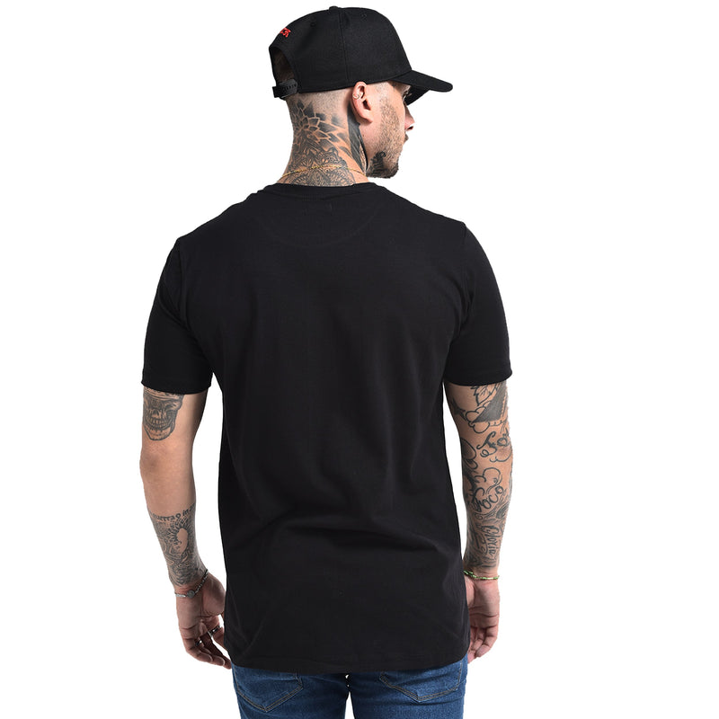 Camiseta Preta Logo B Degradê Verde Claro