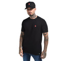 Camiseta Preta Logo B Degradê Vermelho