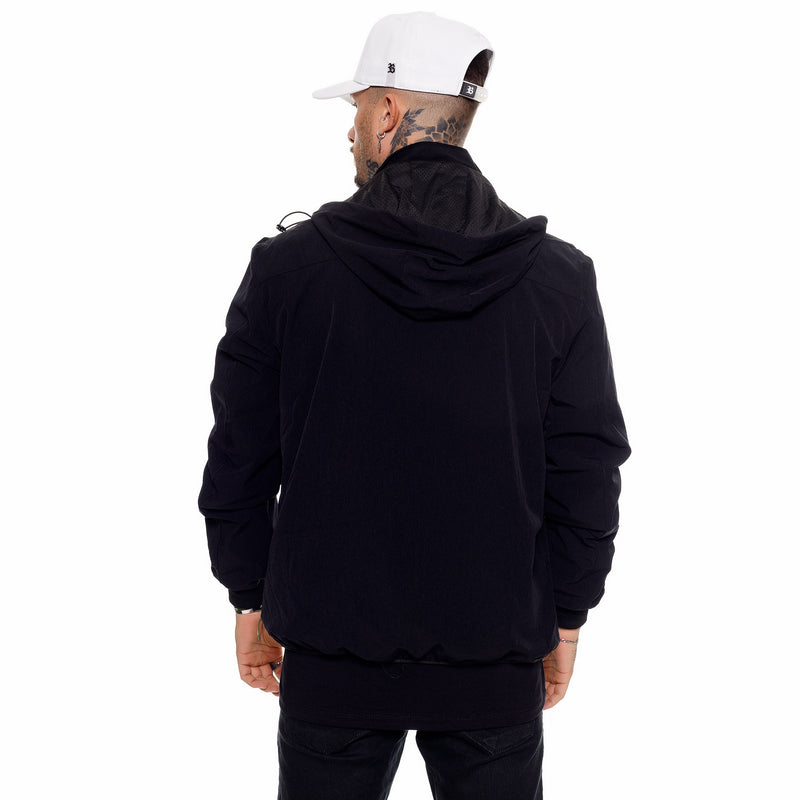 Jaqueta Corta Vento Preta Hex Laranja