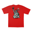 Camiseta Oversized Vermelha Statue Of Liberty