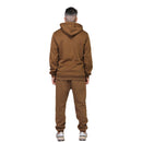 Conjunto Blusa Zíper e Calça Marrom Logo Basic