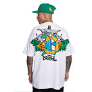 Camiseta Oversized BLCK Branca "Vai Brasil"