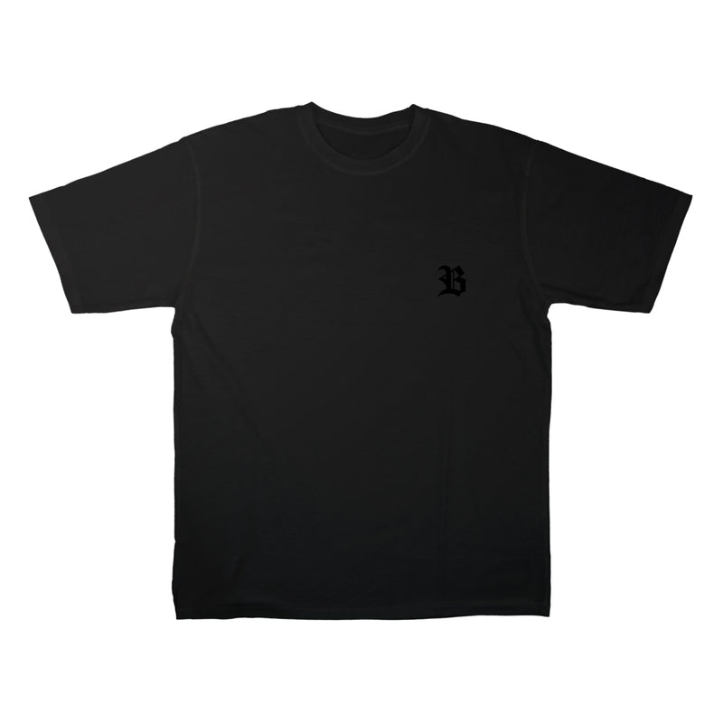 Camiseta Oversized Preta Logo Bordado