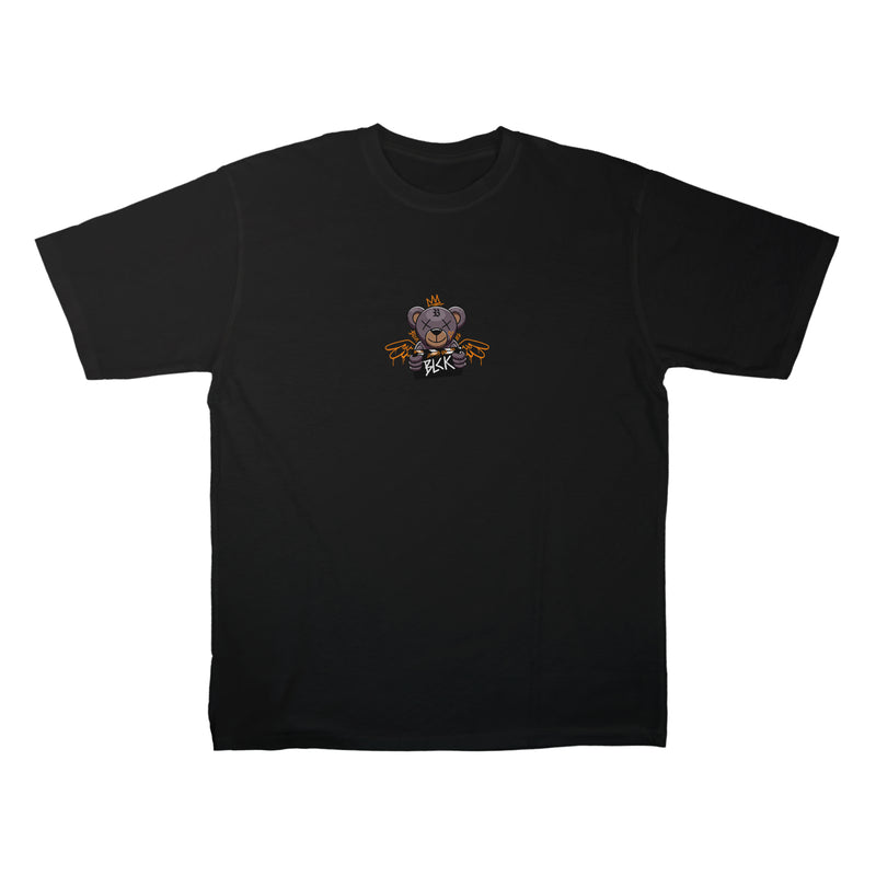 Camiseta Oversized Preta Wings Bear