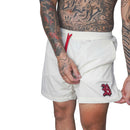 Shorts Off White Chenille Vinho