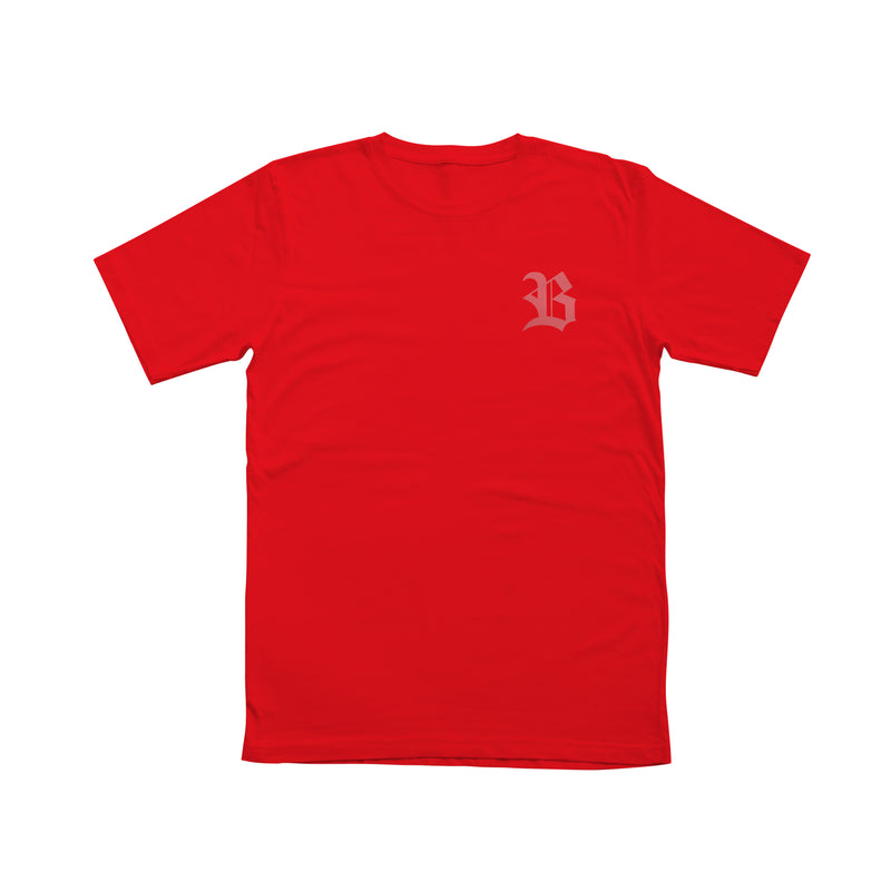 Camiseta Vermelha Logo Transparente