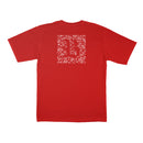 Camiseta Oversized Vermelha Paisley