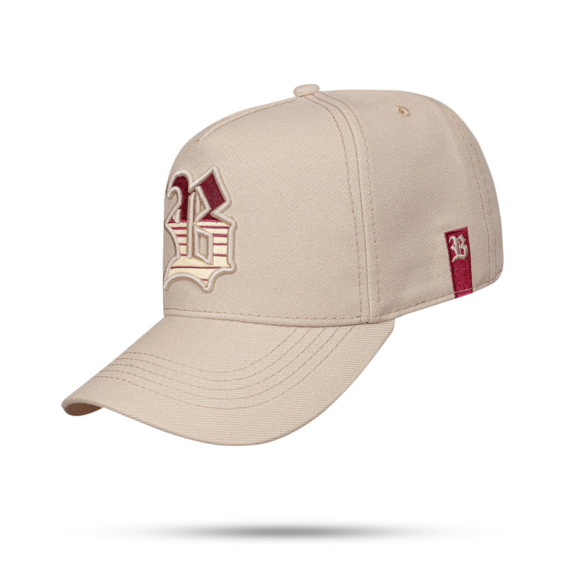 Boné Snapback Bege Contour Degradê Vinho