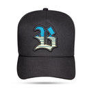 Boné Snapback Preto Contour Degradê Azul