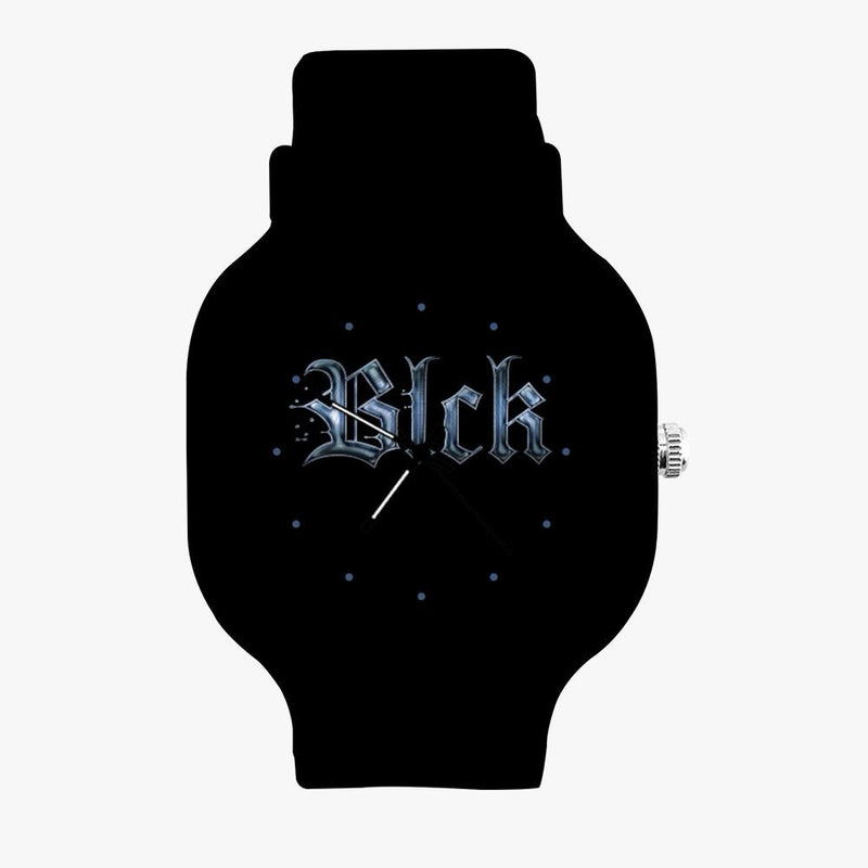 Relógio Preto Logo Chanfro