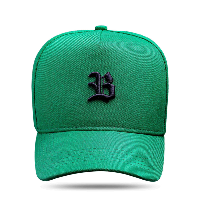 Boné Snapback Basic Verde Bandeira Logo Preto
