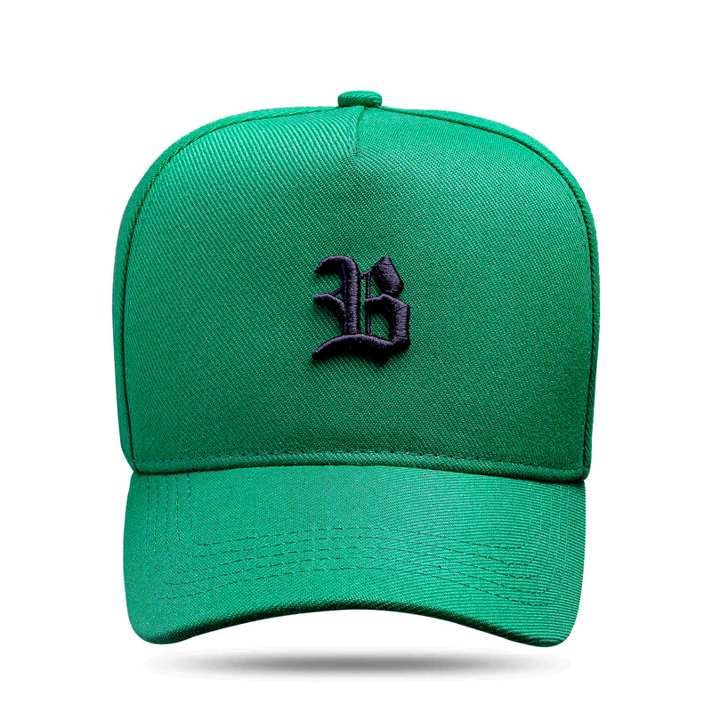 Boné Snapback Basic Verde Bandeira Logo Preto