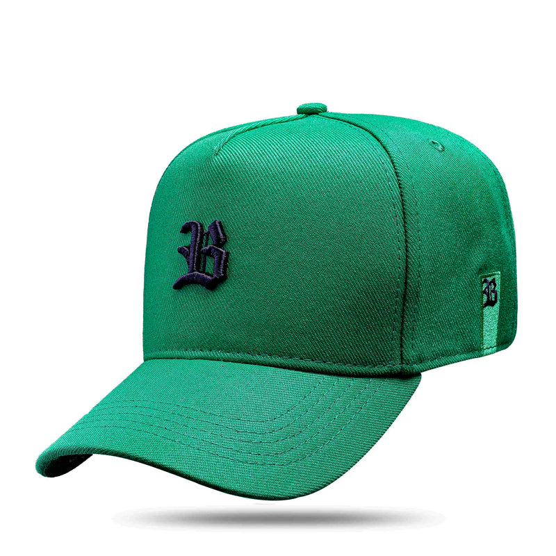 Boné Snapback Basic Verde Bandeira Logo Preto