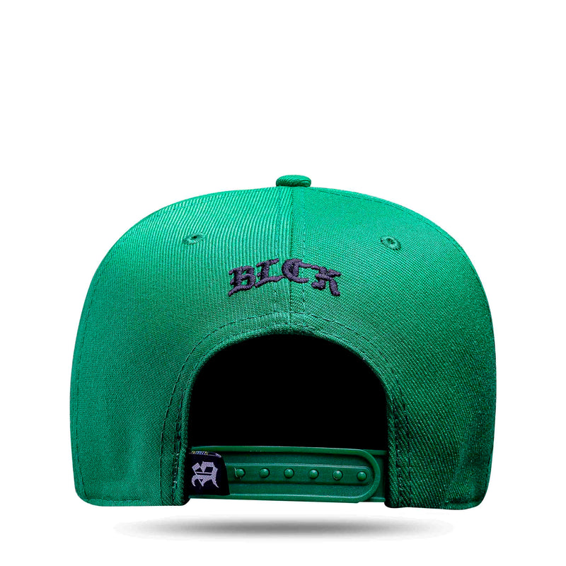 Boné Snapback Basic Verde Bandeira Logo Preto
