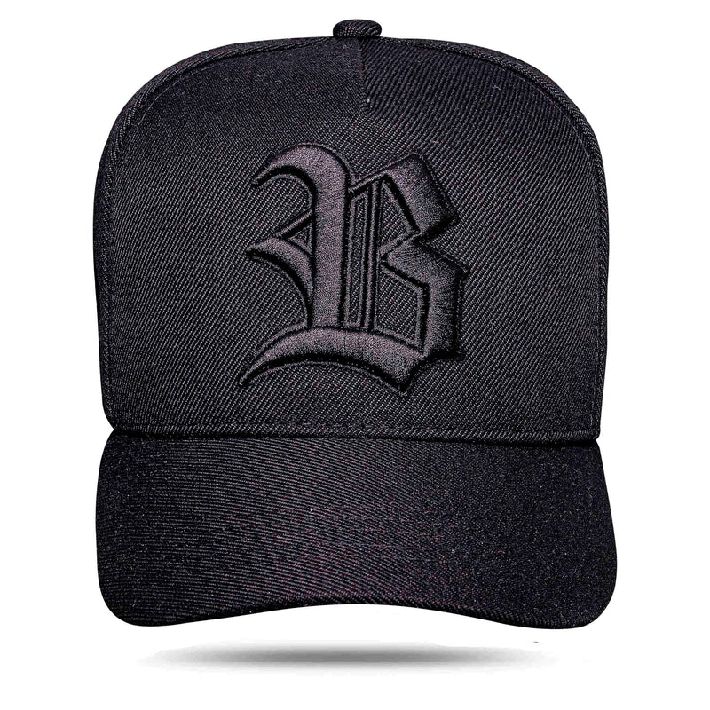 Boné Snapback Preto Logo Alto Relevo