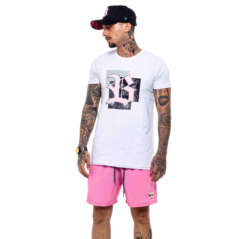 Shorts Blck Tag Number One Rosa