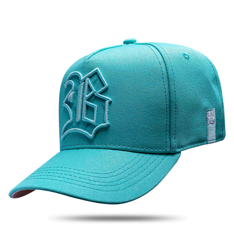 Boné Snapback Manchas Verde Água